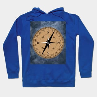 Old Retro Compass Signpost Viking Hoodie